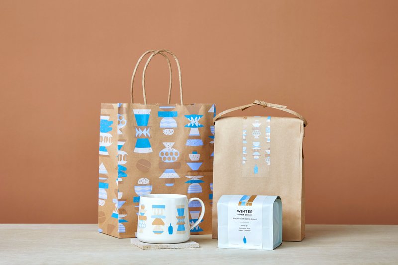 【Pinkoi Holiday Exclusive】Winter S.O beans with Cody Mug - 咖啡 - 瓷 蓝色