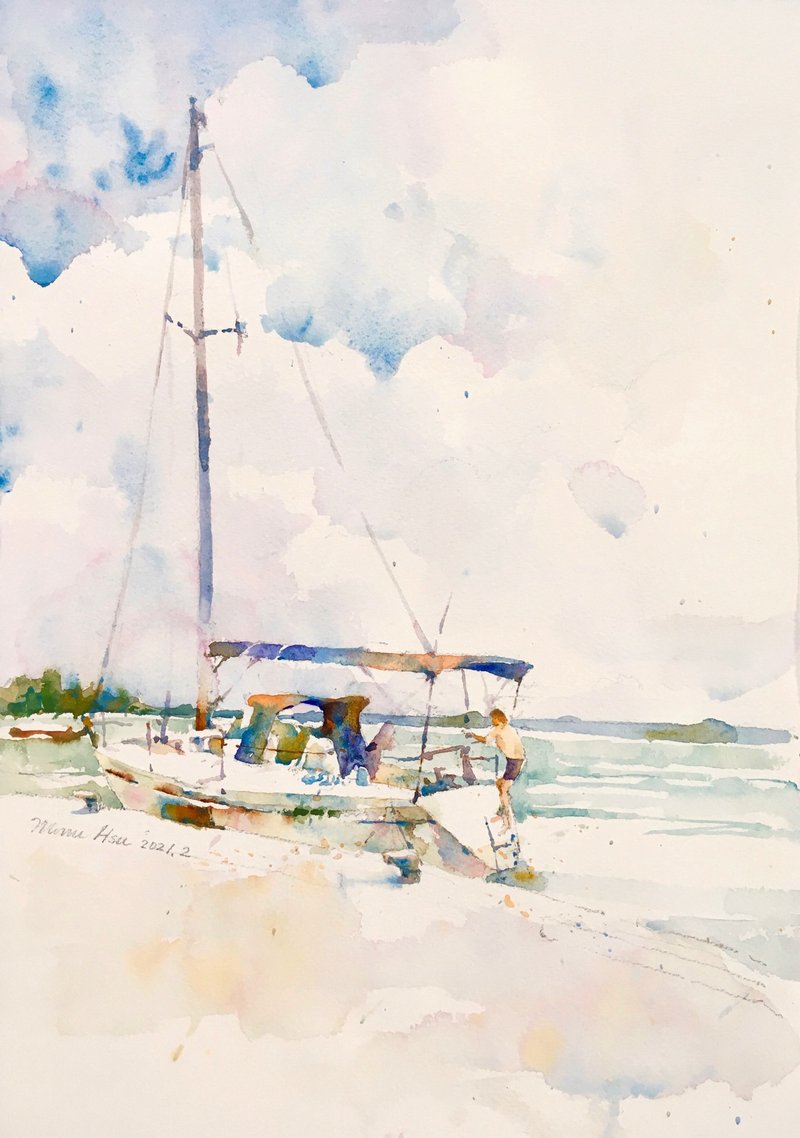在线课程。伊根的海(可加购材料包) - 插画/绘画/写字 - 纸 蓝色