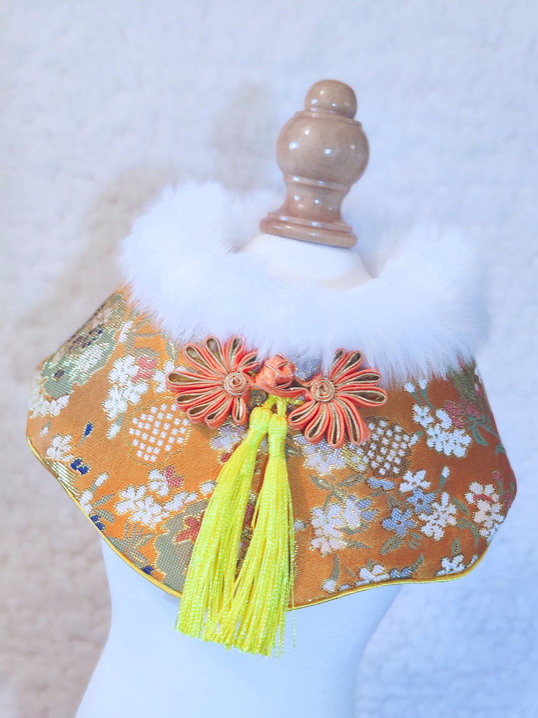 现货! 新年 2022虎年 贺年 宠物围巾/颈饰 CNY neck wear collar - 项圈/牵绳 - 棉．麻 橘色
