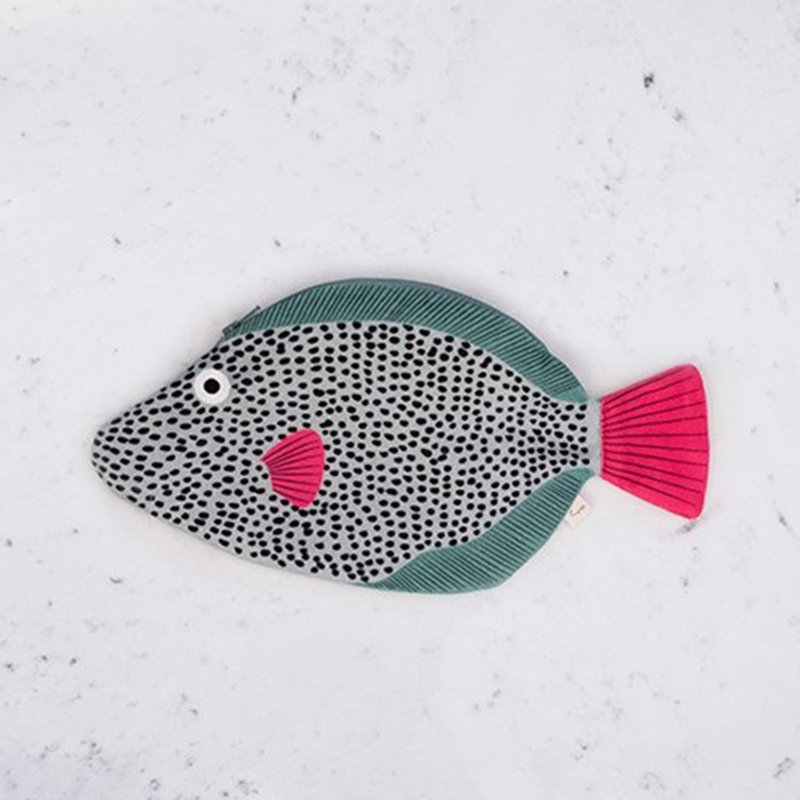 澳洲河豚收纳袋 | Don Fisher - 化妆包/杂物包 - 棉．麻 绿色