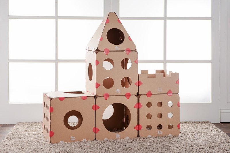 暖心价 BoxKitty 百变猫跳台 梦幻城堡 - 玩具 - 纸 粉红色