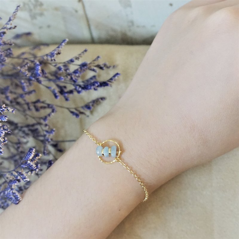 << 环绕海蓝宝 - 手链 >> 海蓝宝 细手链 - 手链/手环 - 半宝石 多色