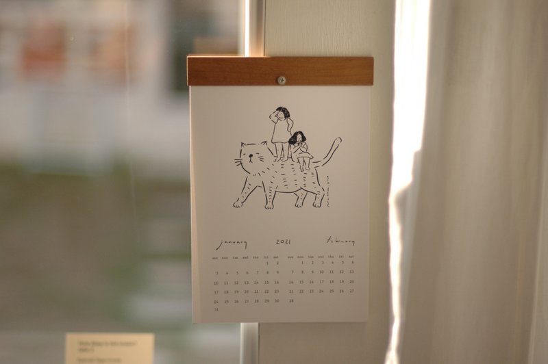 2021 Calendar | Its a purrr-fect year | cat slave calendar - 年历/台历 - 纸 白色