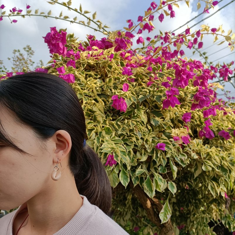 幸运饼干耳环 - 耳环/耳夹 - 不锈钢 金色