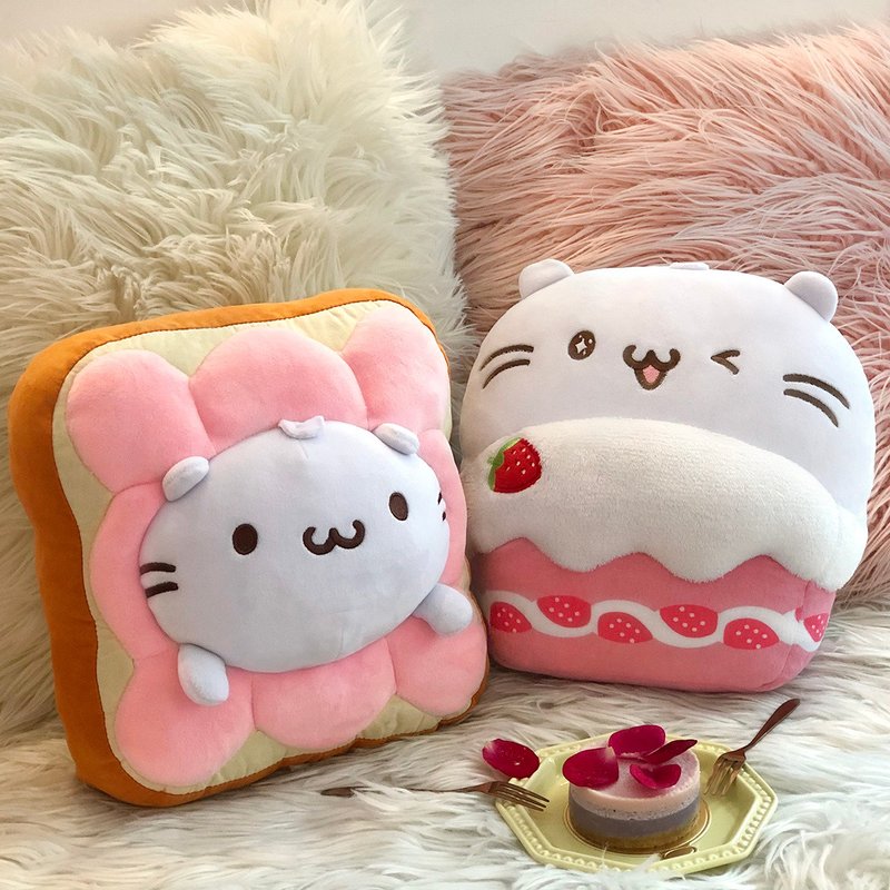 【麻吉猫】棉花糖吐司| 多功能抱枕+毛毯(小被子)| 宅家好伙伴 - 枕头/抱枕 - 其他材质 咖啡色