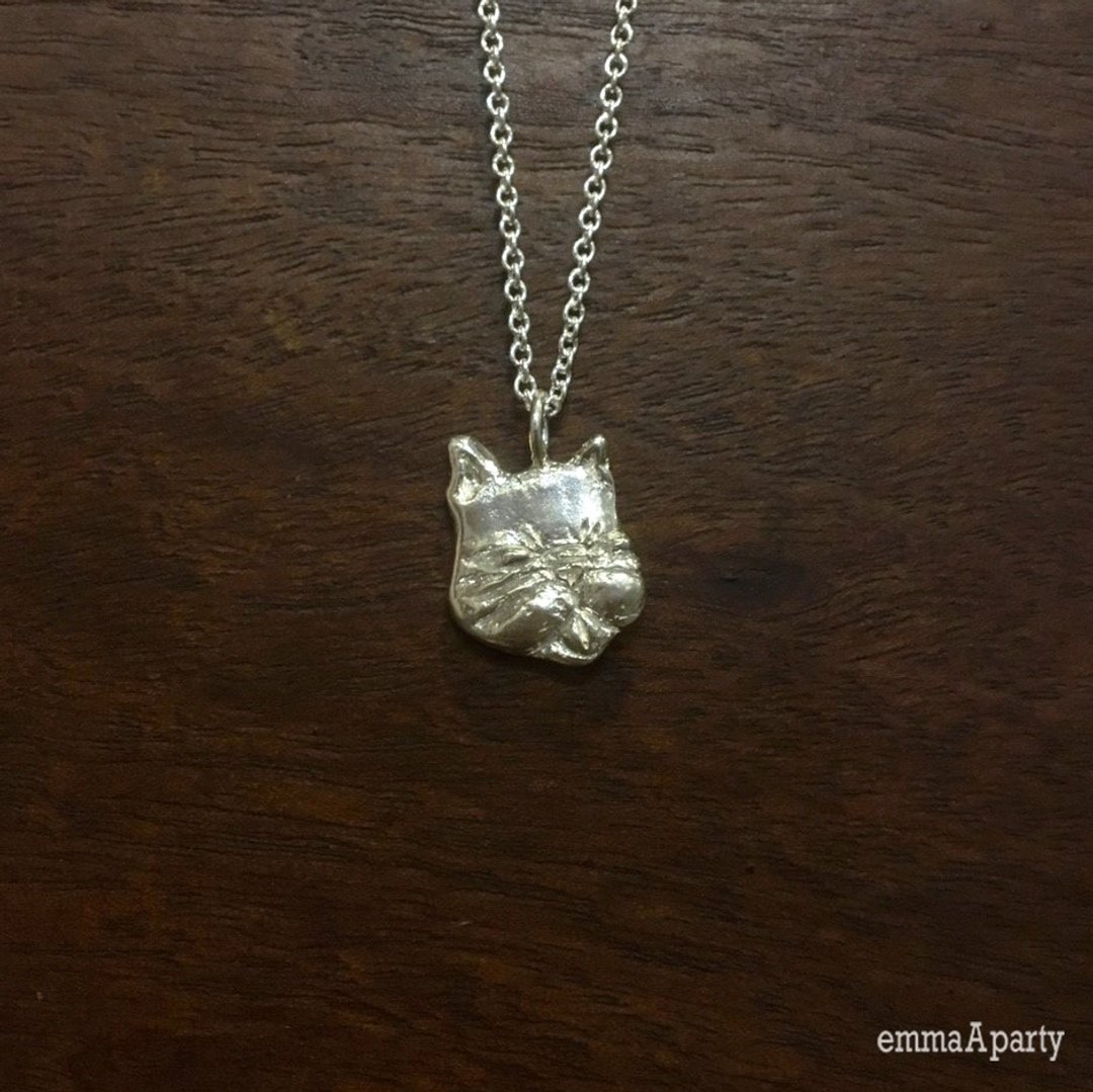 emmaAparty手工纯银项链 ''鬼脸法斗'' - 项链 - 纯银 