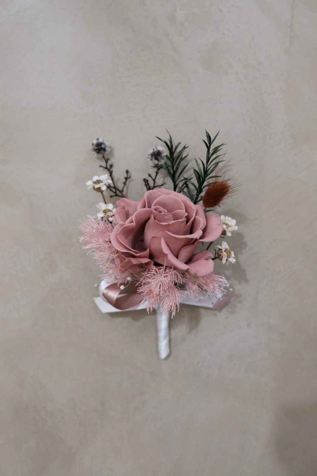新郎/主婚人胸花【桃子】- 婚礼 / 永生花 - 胸花/手腕花 - 植物．花 粉红色