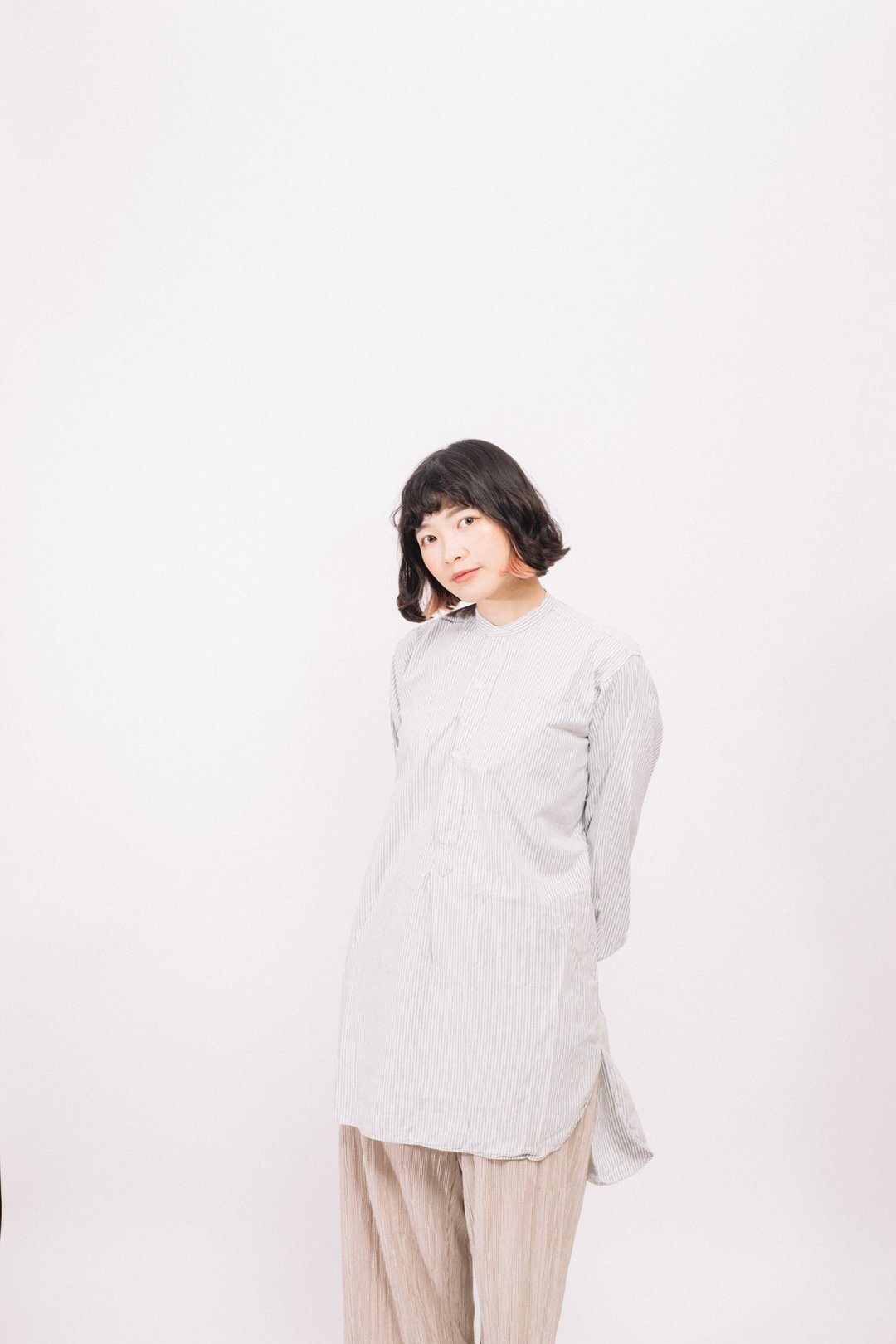 欧洲长版衬衫.European Pullover.古着【初恋贩卖所】Vintage. - 女装衬衫 - 聚酯纤维 