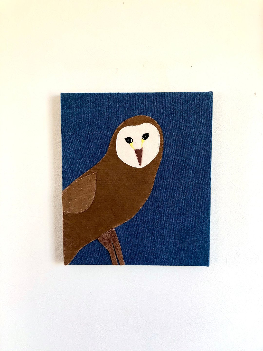 Fabric panel owl - 海报/装饰画/版画 - 棉 蓝色