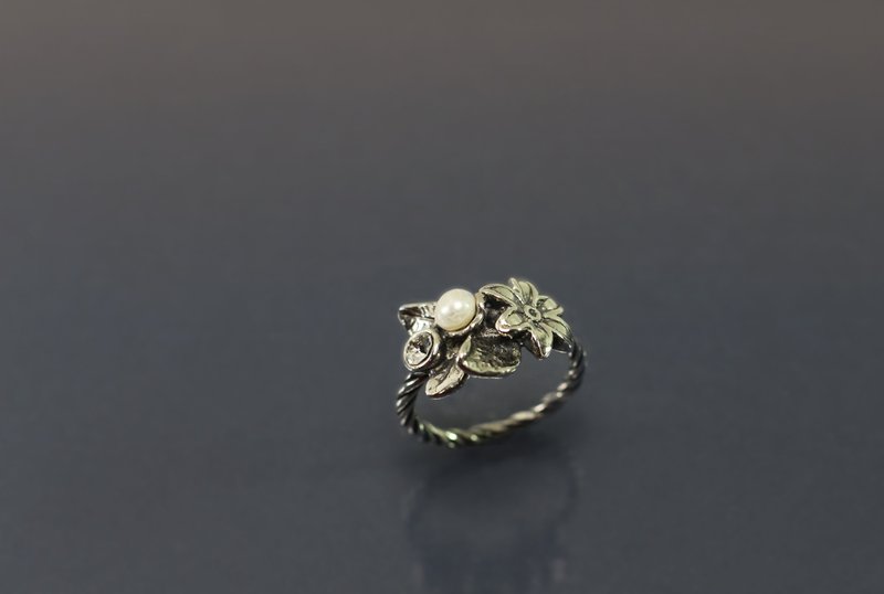 花系列-花漾组合925银戒 - 戒指 - 纯银 红色