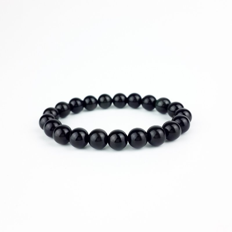| 经典系列 |彩虹眼黑曜石(手环 x 手链 x 手工制作 x 定制化。) - 手链/手环 - 宝石 黑色