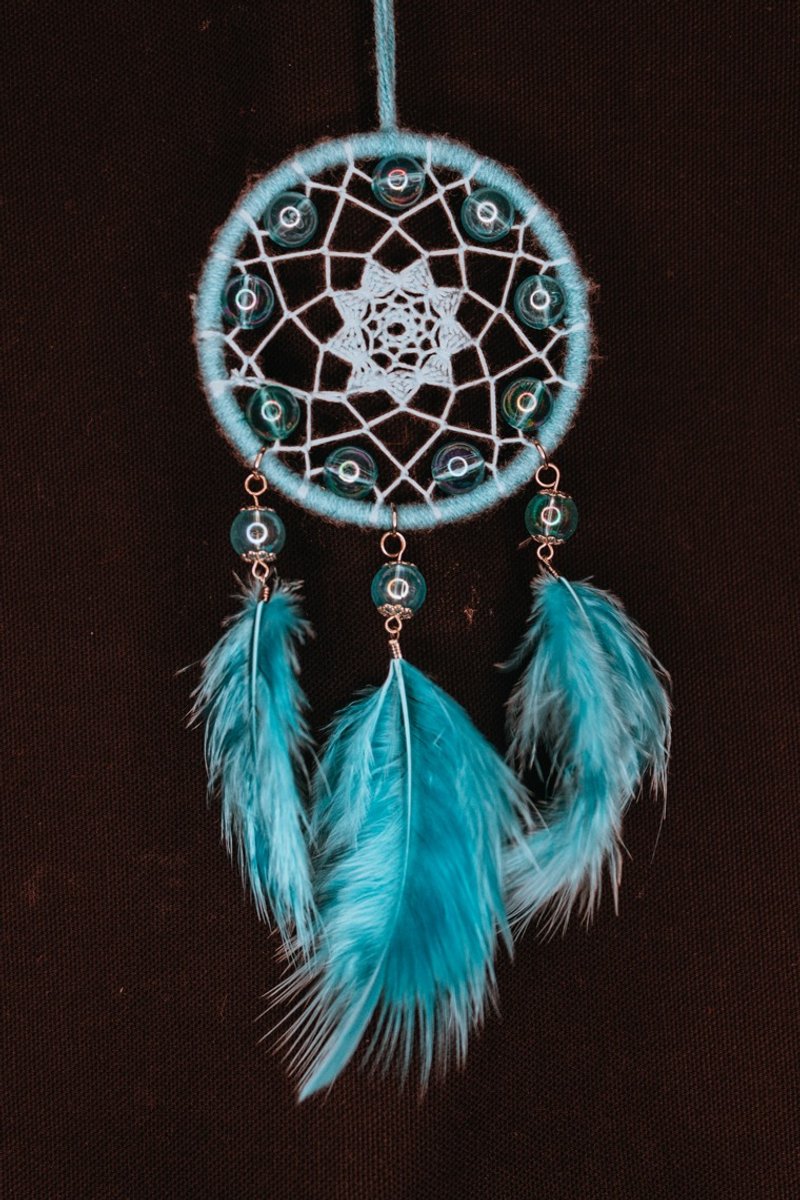 纯手工捕梦网 Handmade Dreamcatcher－【星星珠－淡蓝】 - 摆饰 - 其他材质 蓝色