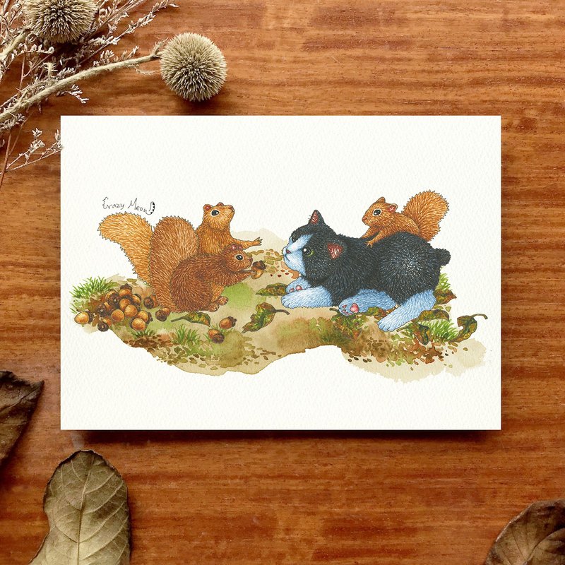 【猫疯子】明信片(96) - 卡片/明信片 - 纸 多色