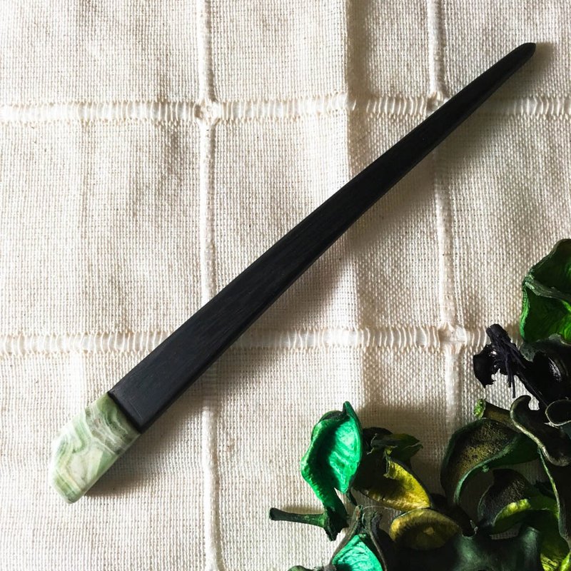 手工古典风木制发簪-黑鸡翅木 - 发饰 - 木头 黑色