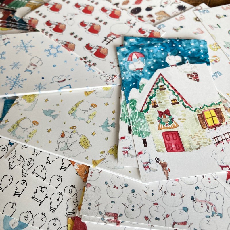 spica 花园/muu-chan 留言/备忘录卡/冬季卡套装 100 张 - 卡片/明信片 - 纸 