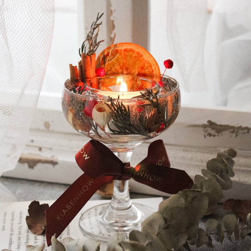 【圣诞限定】手作课程 | 圣诞干燥花玻璃杯烛台 - 植栽 - 植物．花 