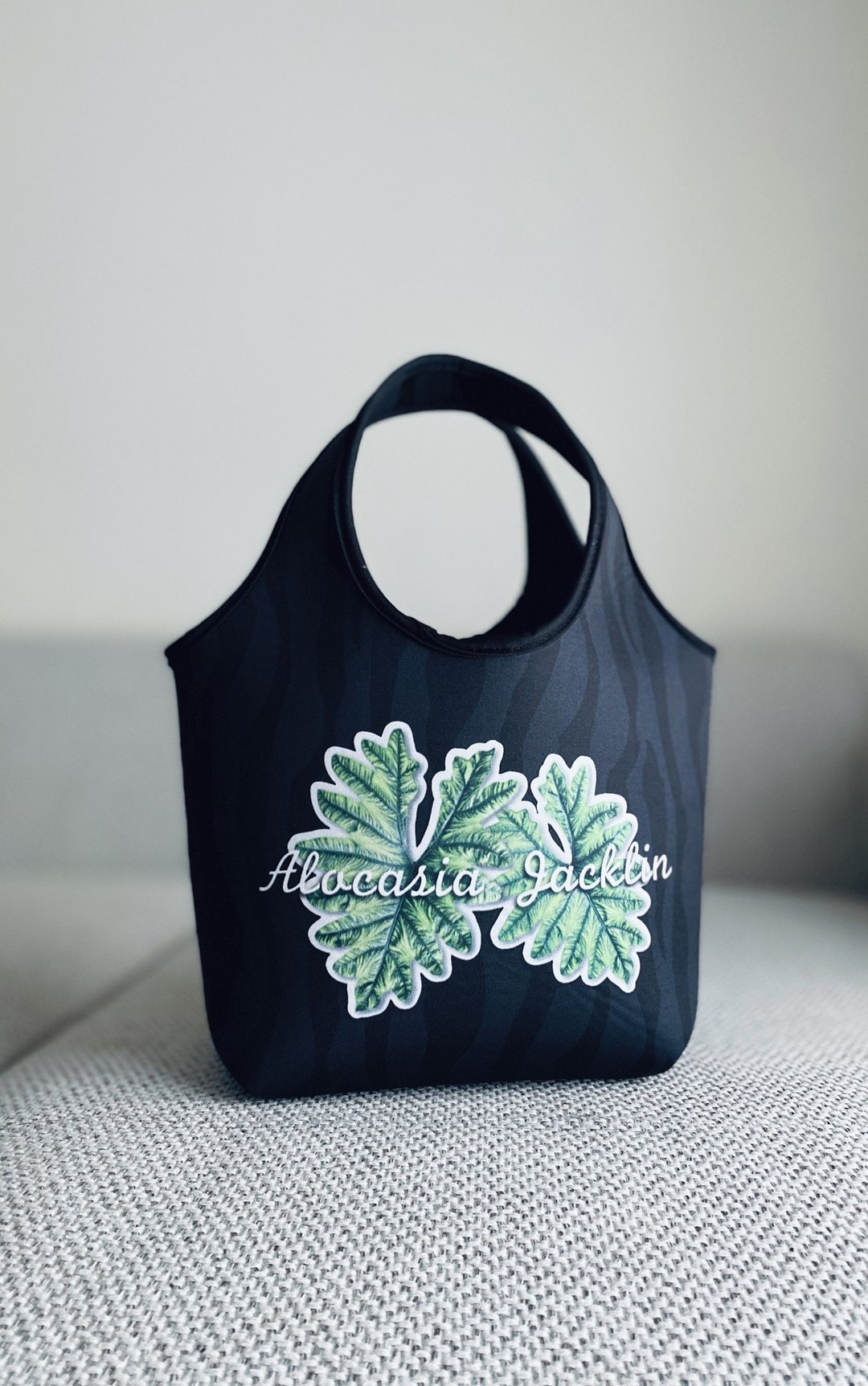 BLR 观叶植物 托特包 杰克林观音莲 Alocasia Jacklyn - 手提包/手提袋 - 聚酯纤维 黑色