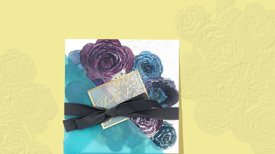 Bouquet Greeting Card  ANTALYA - 卡片/明信片 - 纸 蓝色