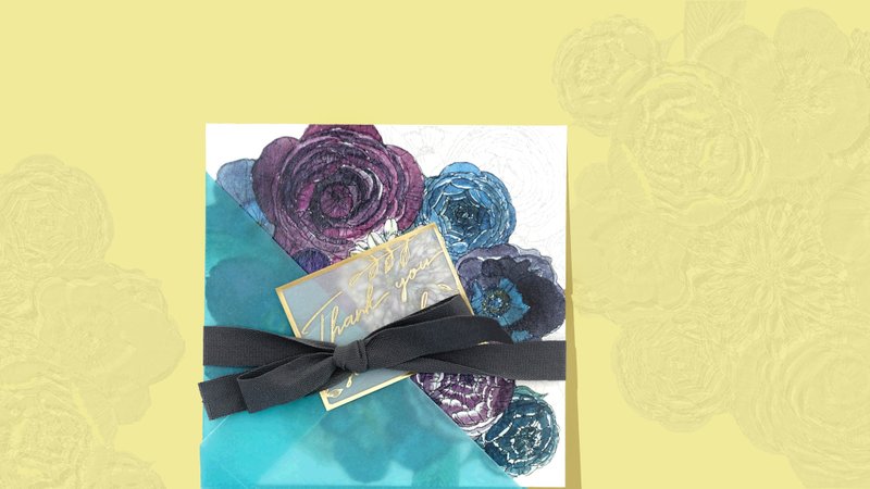 Bouquet Greeting Card  ANTALYA - 卡片/明信片 - 纸 蓝色