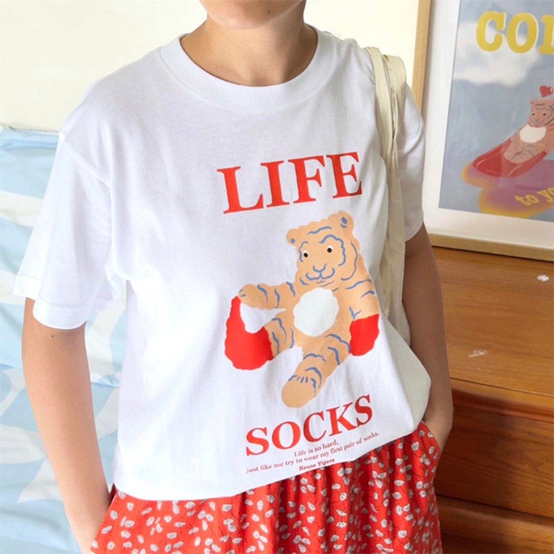 LIFESOCKS 前面大图款 | 夏日棉T - 中性连帽卫衣/T 恤 - 棉 多色