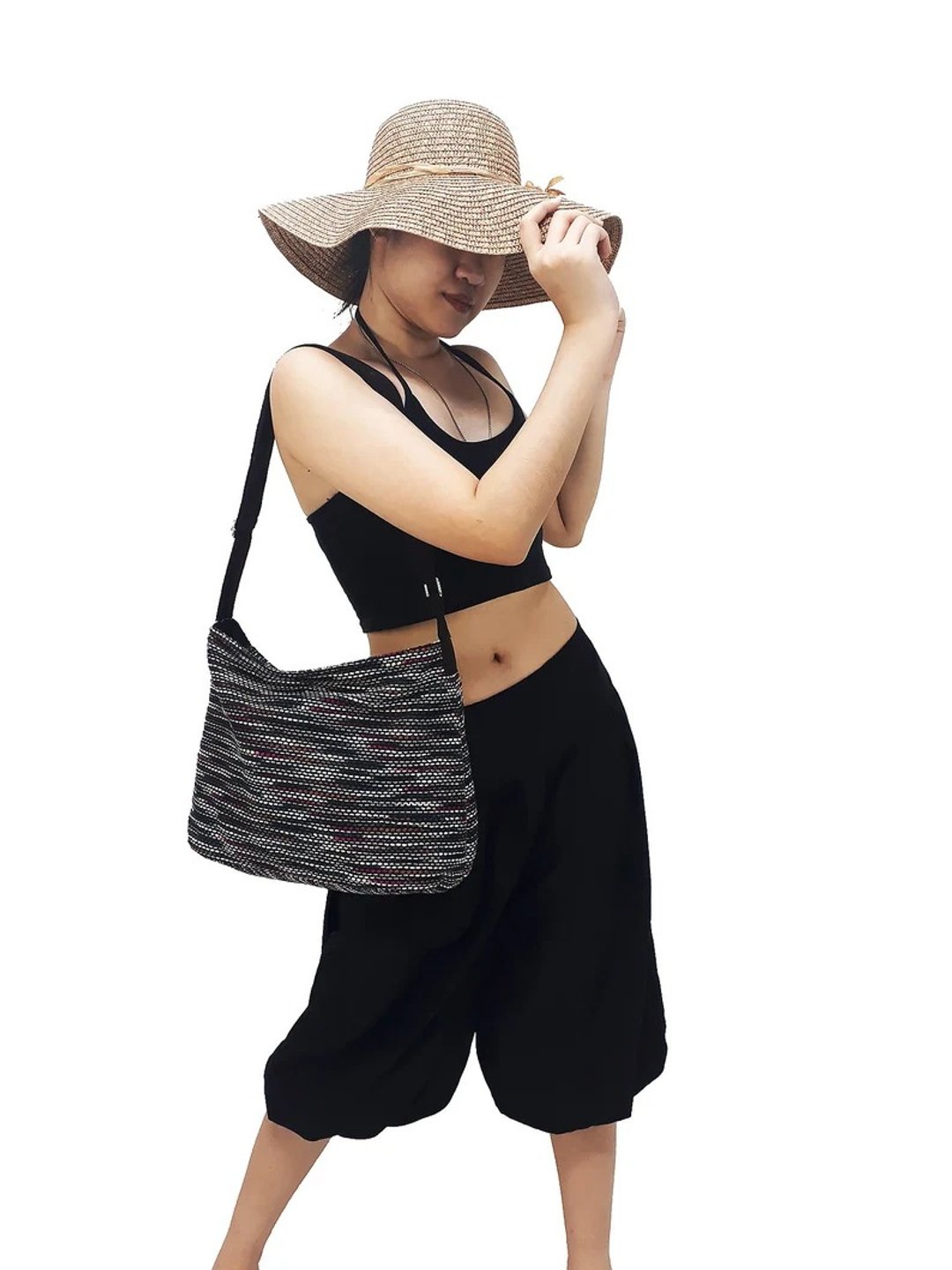 Woven Bag Cotton Women bag Shoulder bag Crossbody Bag Sling Bag Multi-Color - 其他 - 其他材质 多色