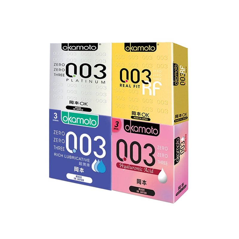 冈本 Okamoto | 003 系列卫生套_极薄组合 3入*4 - 情趣用品 - 其他材质 