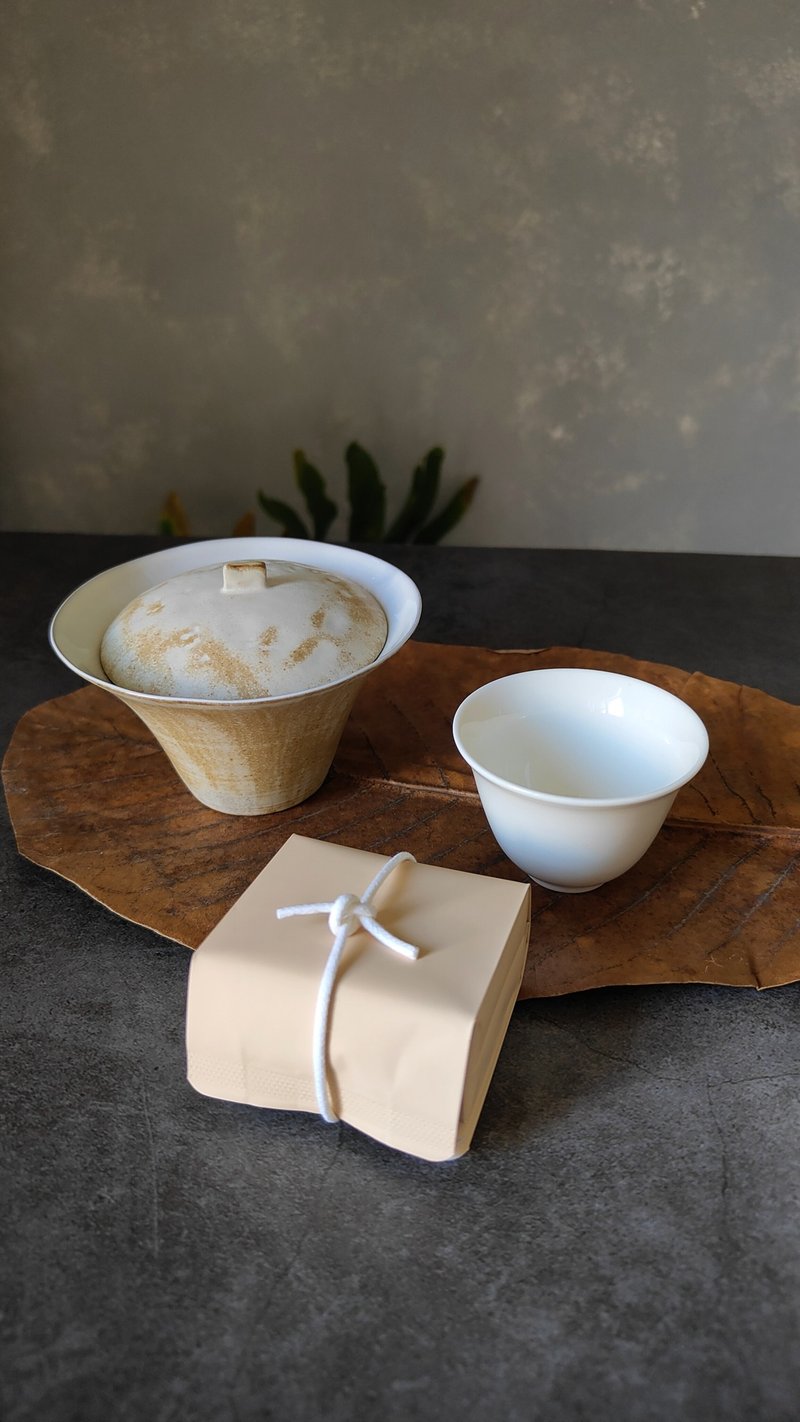 3种凤凰单丛茶盖碗组 - 茶 - 纸 白色