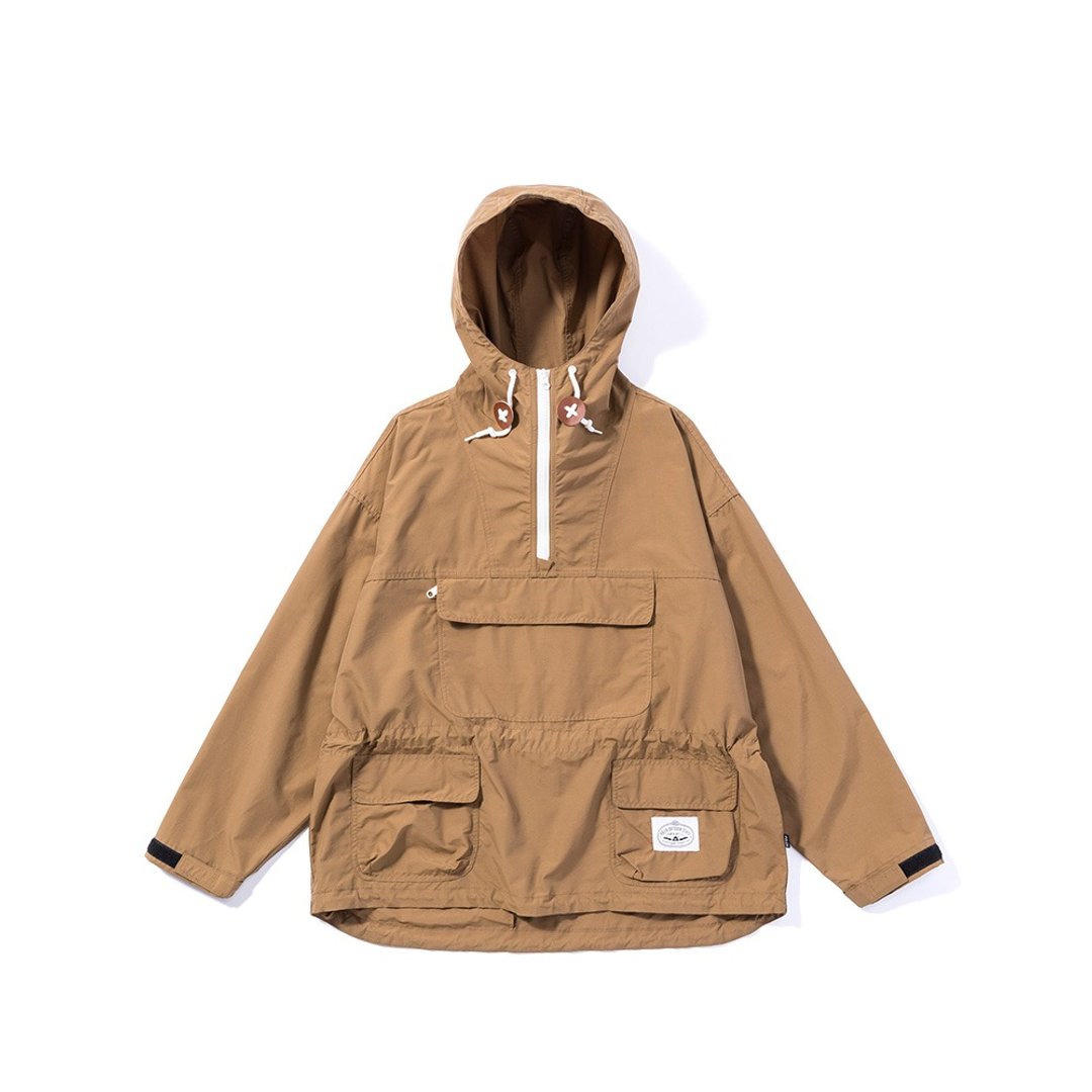 日本限定 POLER 60/40 WIDE SEEKER ANORAK 防风防水罩衫 / 米棕 - 男装外套 - 其他材质 卡其色