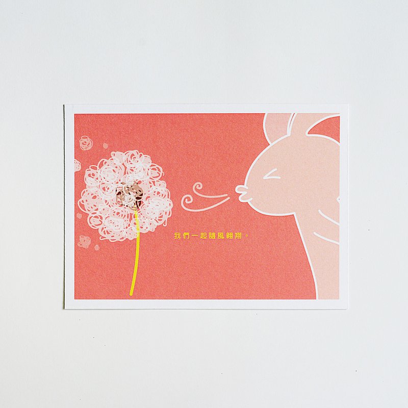 ◢白色蒲公英。花系列明信片 - 卡片/明信片 - 纸 