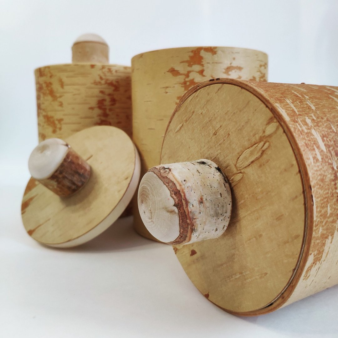 Birch bark box - 调味罐/酱料瓶 - 木头 