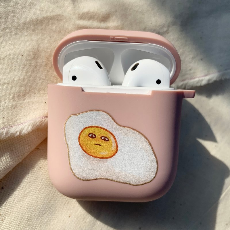 冷淡的荷包蛋 粉色磨砂软壳 AirPods 耳机保护套 耳机壳 - 耳机 - 橡胶 粉红色