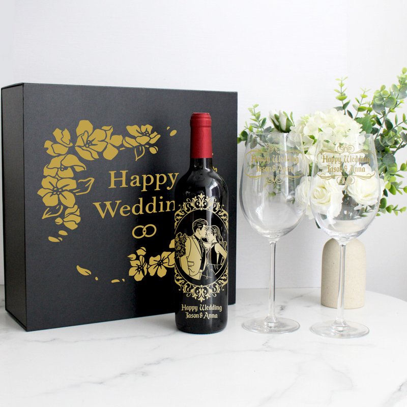 个人礼物|订制结婚礼物 情人节 周年礼物|童话人像雕刻套装 礼盒 - 酒类 - 其他材质 