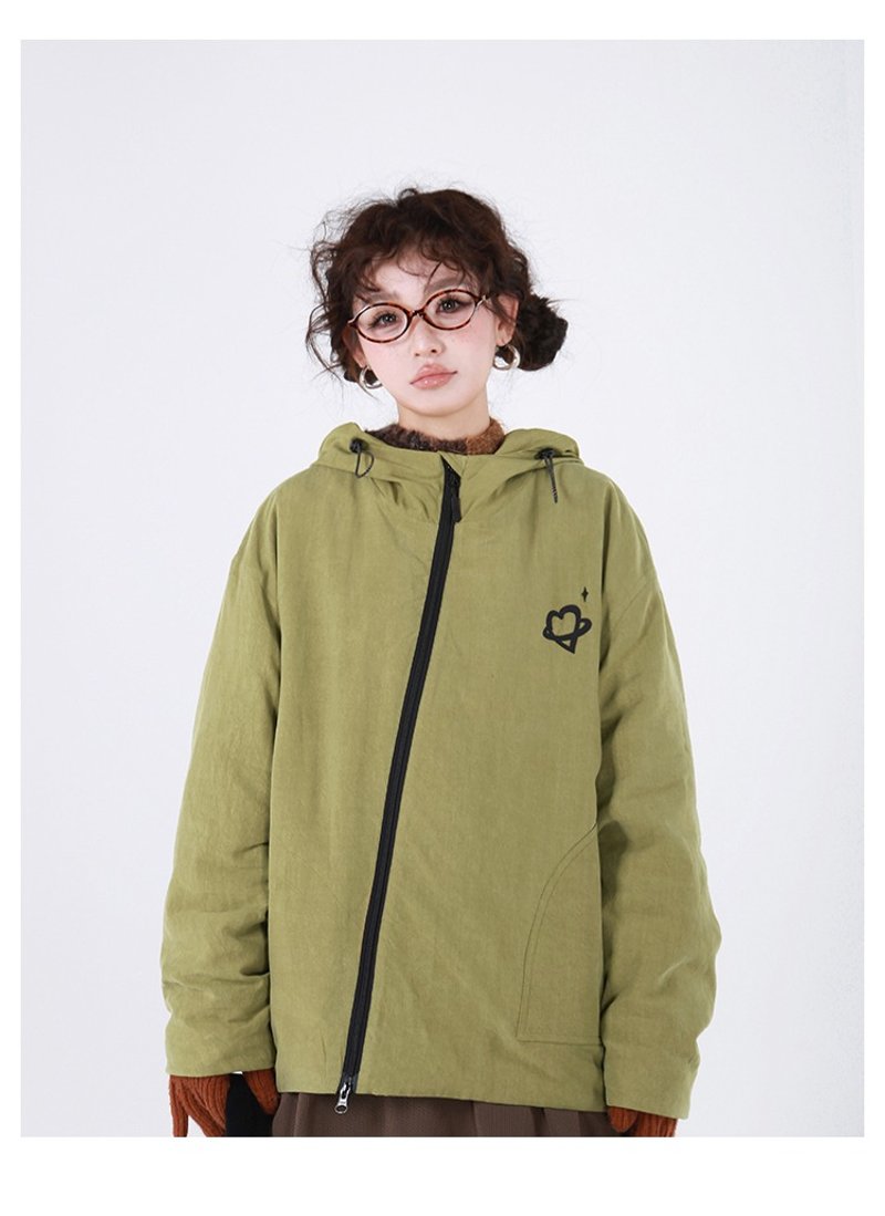 外套女防风保暖短款连帽棉服 - 女装休闲/机能外套 - 棉 