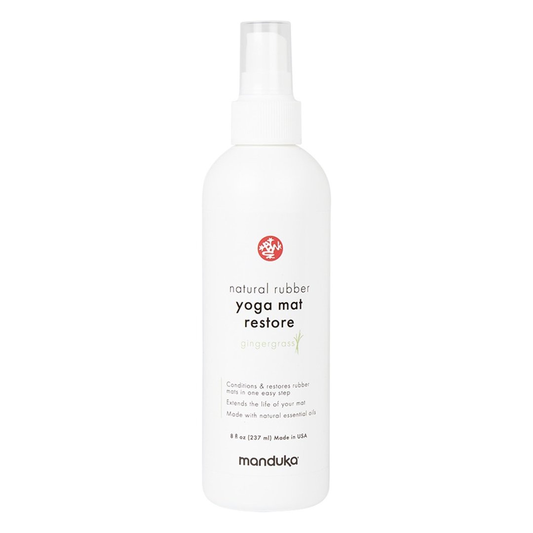 【Manduka】NR Mat Restore 天然橡胶瑜珈垫活化喷剂 8oz - 姜草 - 运动配件 - 其他材质 白色
