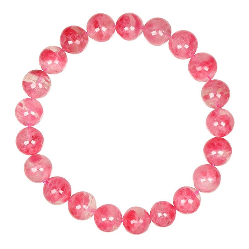 【正佳珠宝】蔷薇石 高品玉化樱花雨蔷薇 8.7-9.2mm 玫瑰蔷薇石手 - 手链/手环 - 半宝石 多色