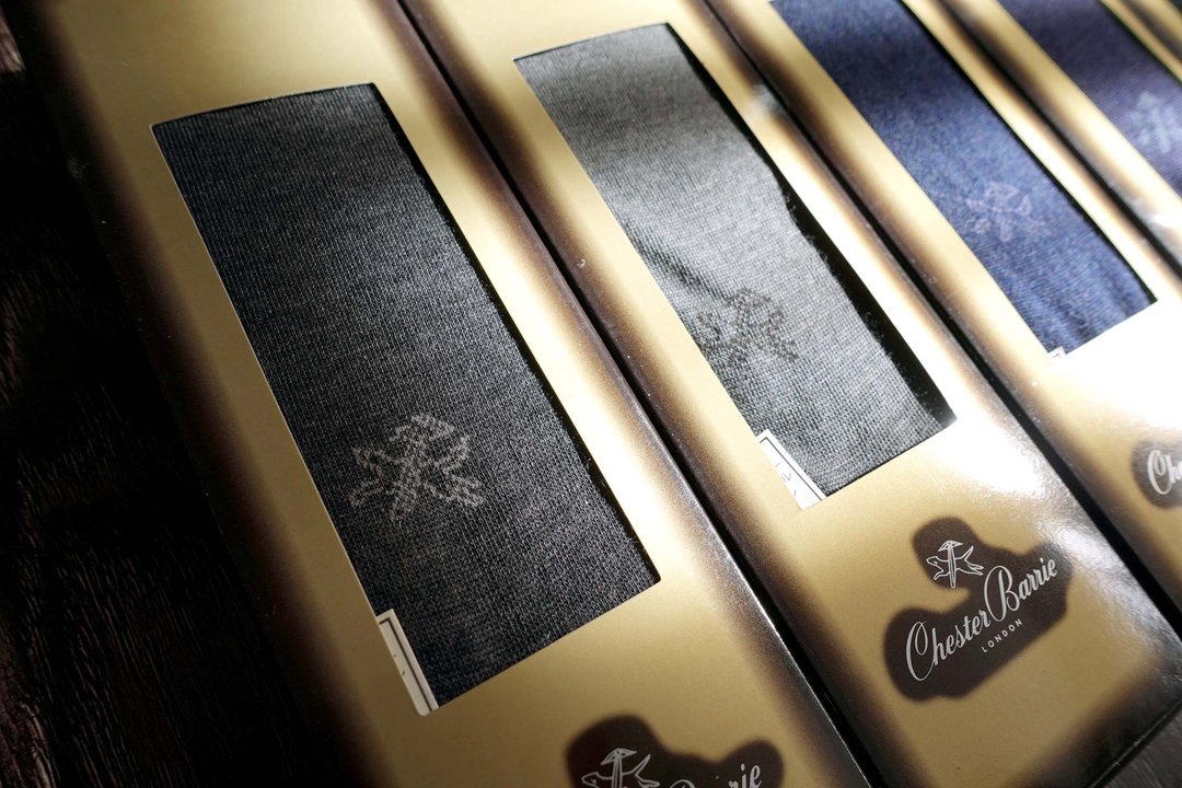 全新英国品牌Chester Barrie 多色 男仕西装袜子高级绅士古着首饰 - 绅士袜 - 棉 蓝色