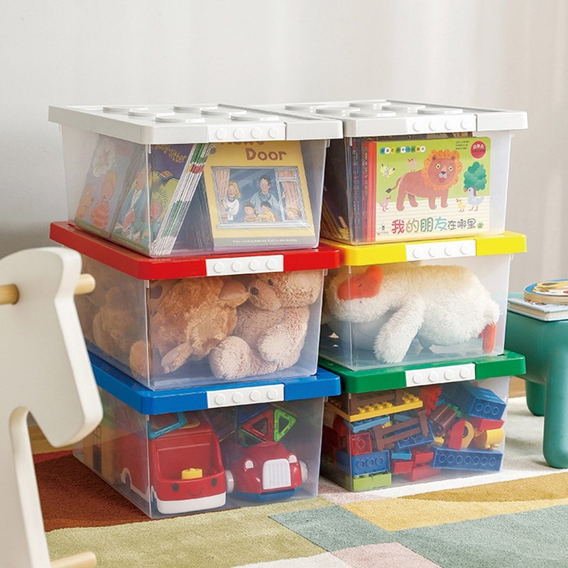 日本霜山 乐高可叠式积木玩具收纳盒-20L-3入-5色可选 - 收纳用品 - 塑料 多色