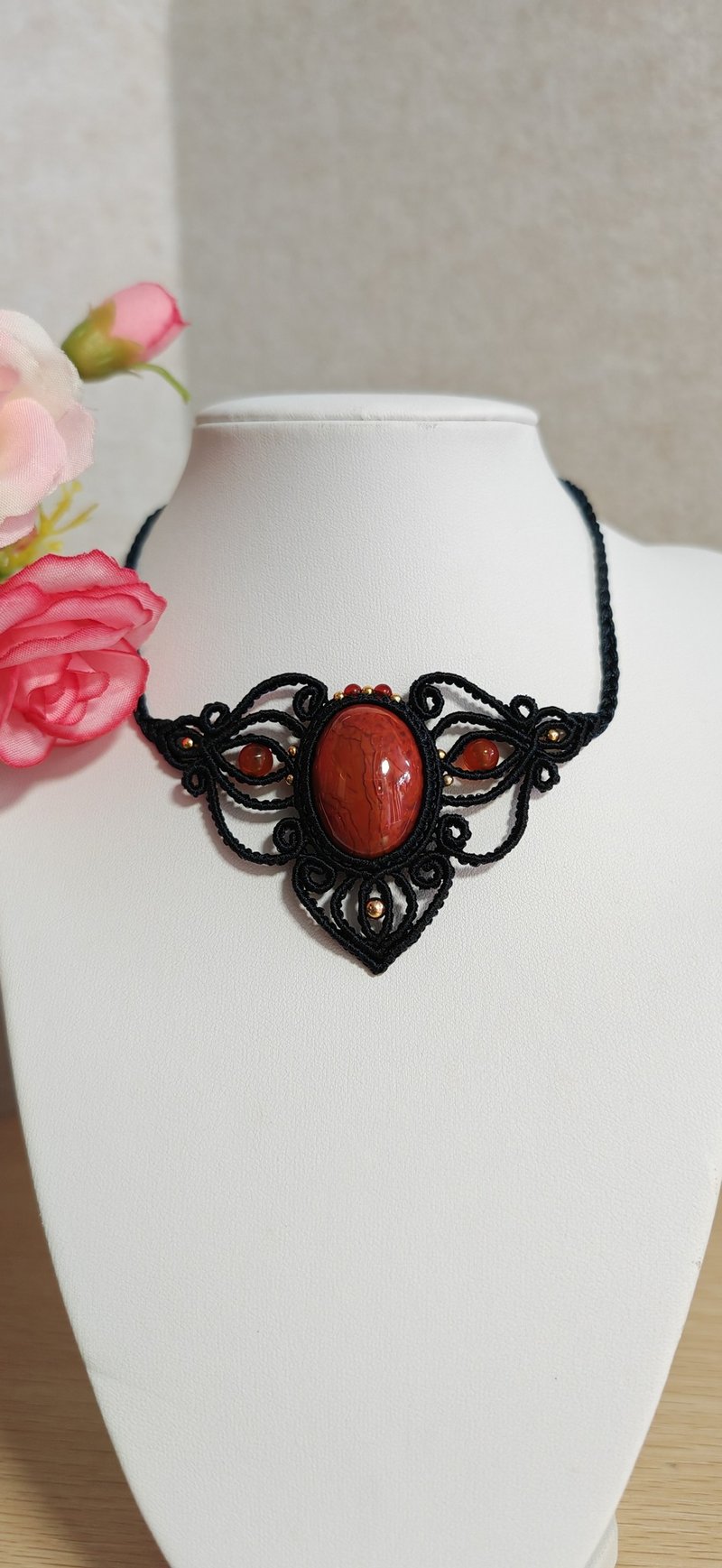 南红项链 - 项链 - 宝石 红色