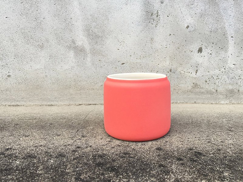 mini of 全瓷花器 - 珊瑚橘色 - 花瓶/陶器 - 瓷 红色