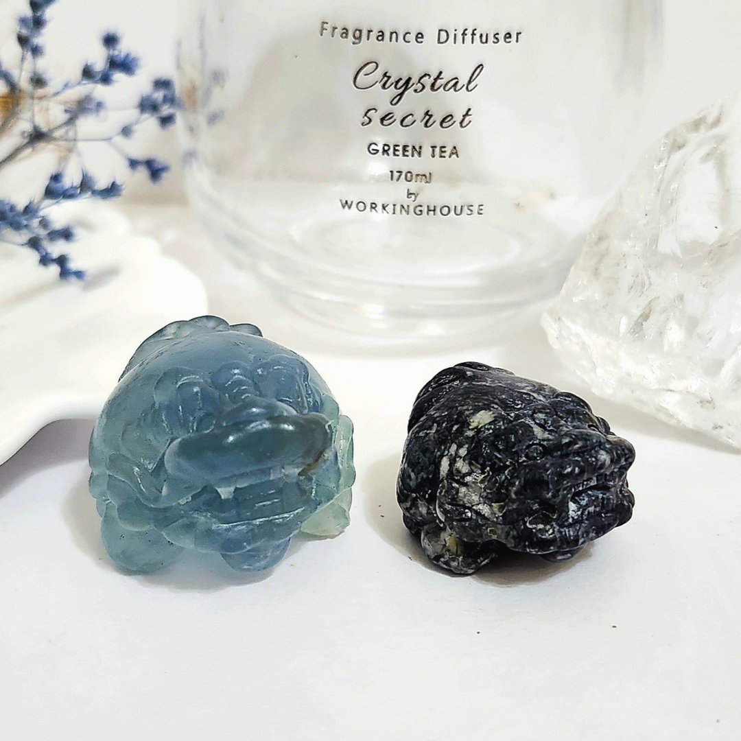 蓝萤石石龙龟/蓝彼得石龙龟 - 摆饰 - 水晶 蓝色
