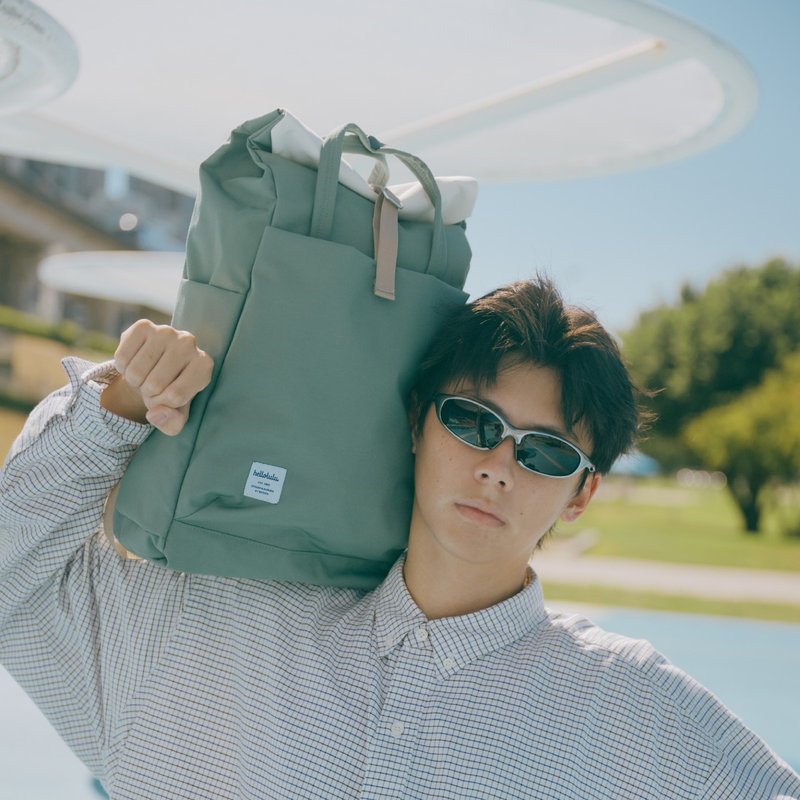 【新色】大容量卷顶书包 KACY 日常随身背包 (淡黄/海沬蓝) - 后背包/双肩包 - 环保材料 多色
