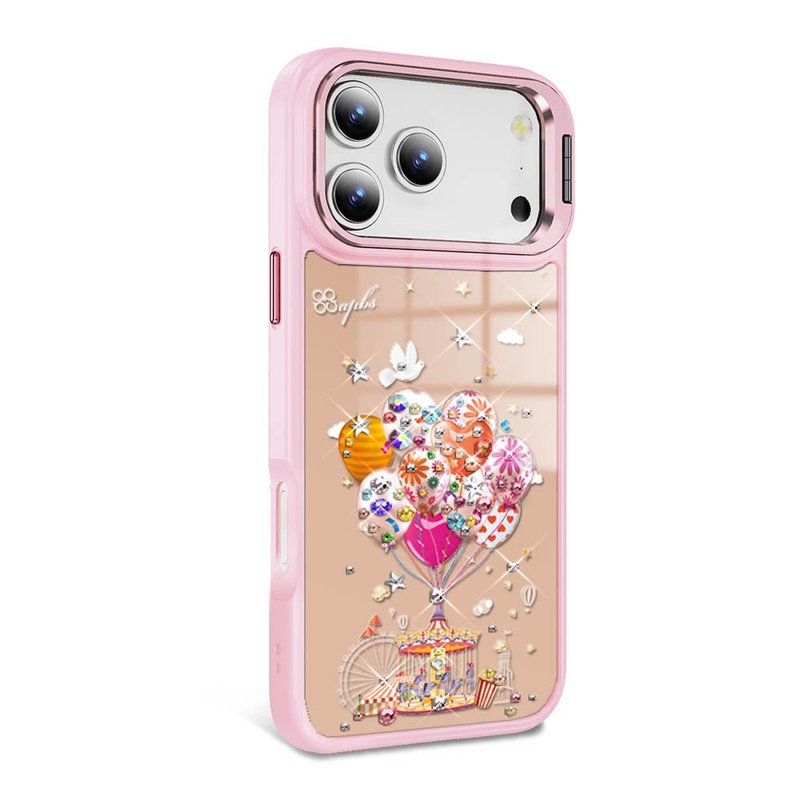 iPhone 全系列 军规防摔合金框隐形立架镜面钻壳-梦想气球 - 手机壳/手机套 - 其他材质 多色