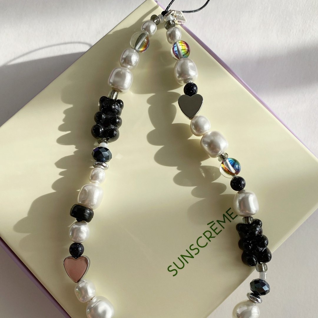 BLACK JELLY BEAR PHONE STRAP - 其他 - 其他材质 