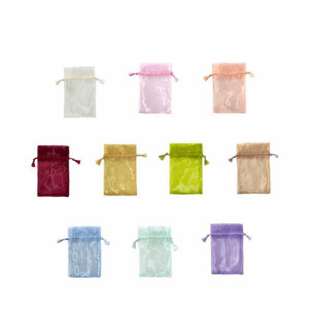 Shiny Organdy Pouch M 5 piece set 100×150 5color - 收纳用品 - 聚酯纤维 粉红色