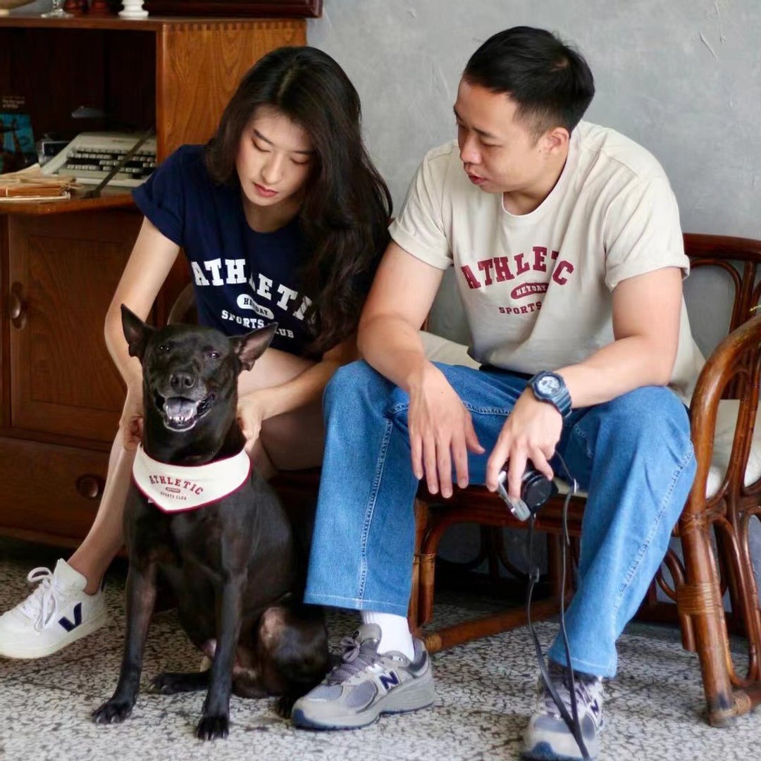 HEYDAY SPORTS CLUB 美式复古人宠亲子装系列 人类T恤区 - 女装 T 恤 - 棉 卡其色