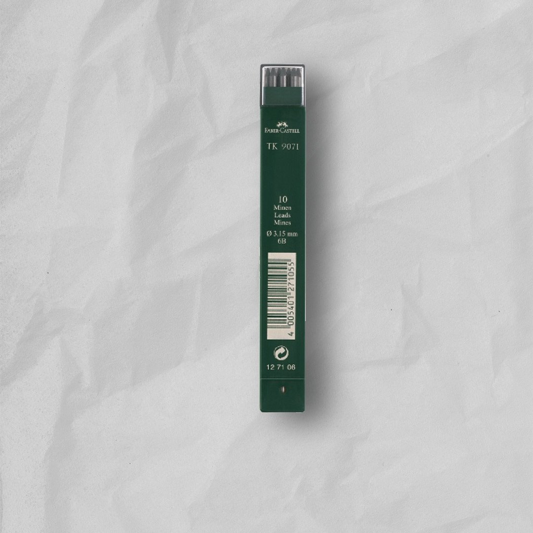 Faber-Castell 2. 0mm 工程笔芯 6B/盒-10支入(原厂正货) - 其他书写用品 - 其他材质 黑色