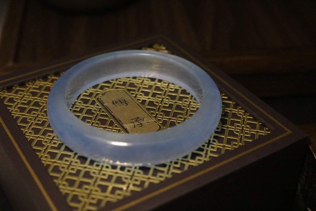 海蓝宝天然手镯尺寸可定制礼盒装 - 手链/手环 - 半宝石 蓝色