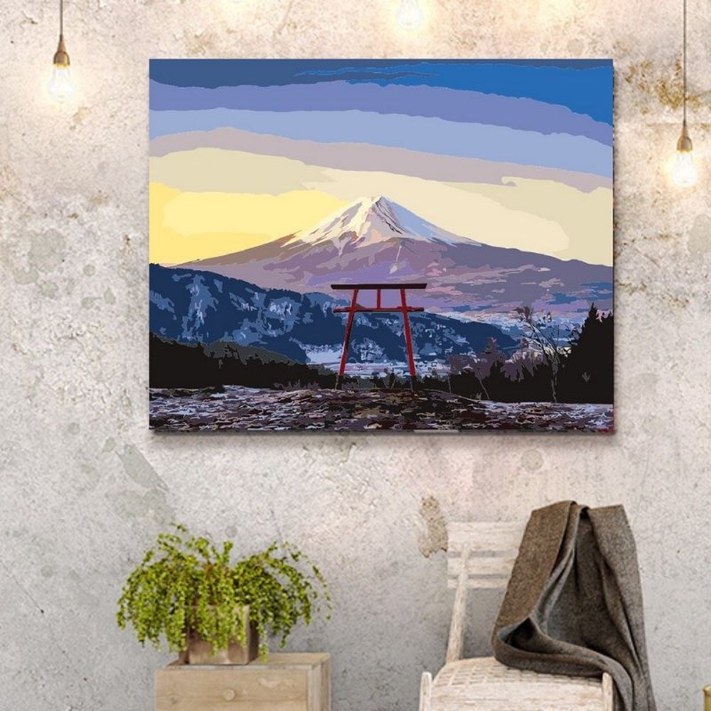 富士山鸟居 创意数字油画 【风景画】 - 插画/绘画/写字 - 其他材质 