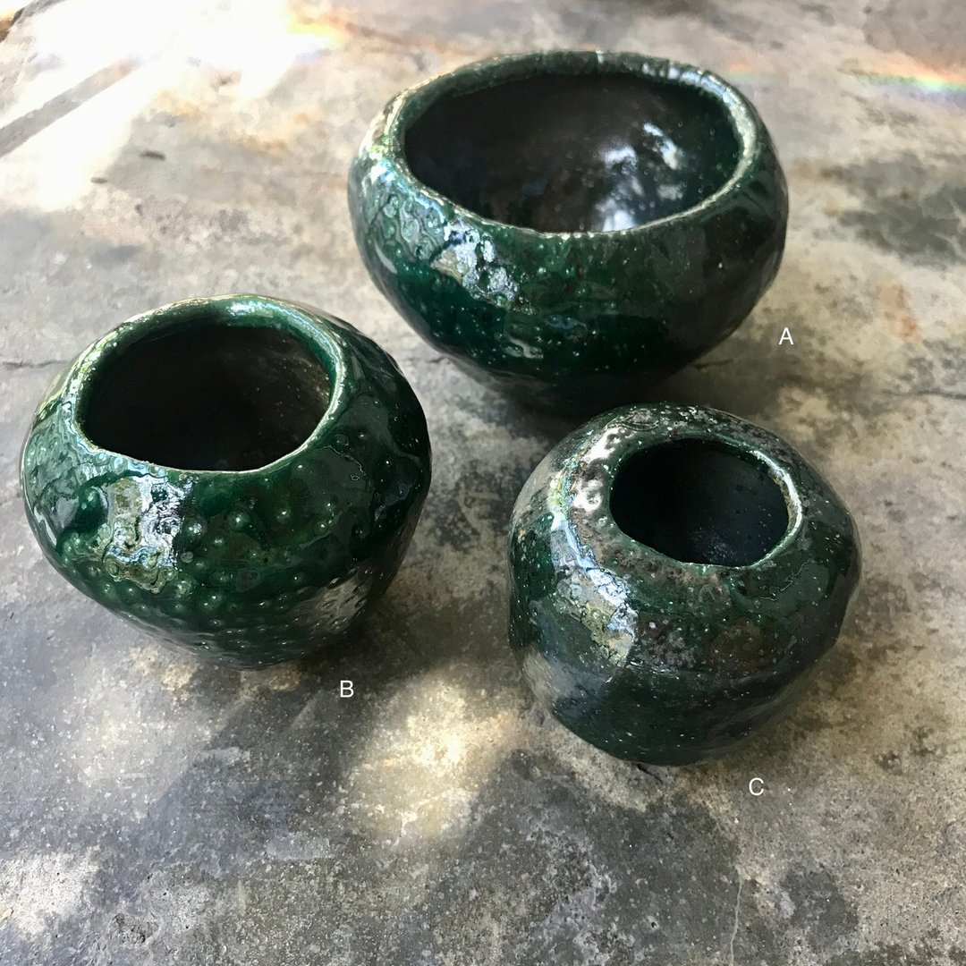 陶/柴烧/花器花瓶 - 花瓶/陶器 - 陶 绿色