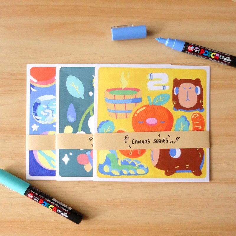 【插画卡片】Posca系列 Vol 1 - 卡片/明信片 - 纸 多色